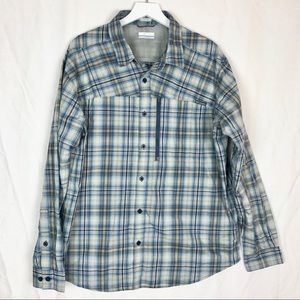 Columbia Button Down Plaid Regular Fit Shirt XL